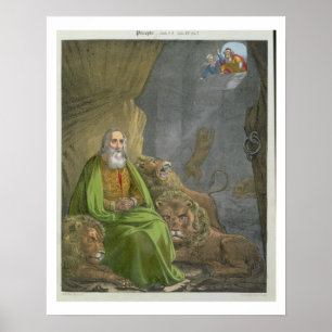 Affiches Daniel dans le repaire des lions, d'une bible