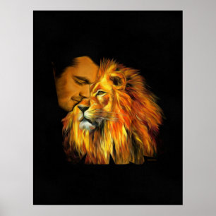 Affiches Daniel faisant une sieste sur la tête de lions