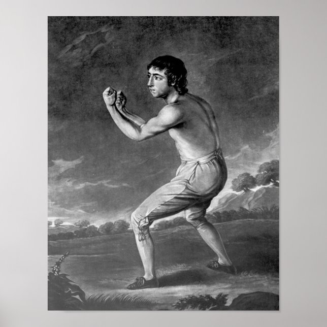 Affiches Daniel Mendoza, gravé par Henry Kinsbury, 1789 (Devant)