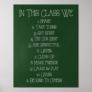 Affiches Dans Cette Classe, Nous...