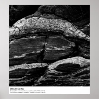 Affiches Dans Deep Canyon Rock Détail par Ansel Adams