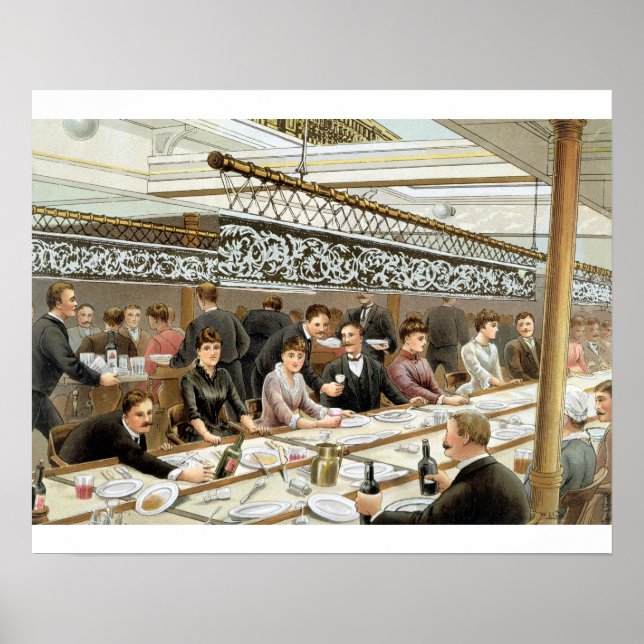 Affiches Dans la baie, Diner Heure - Une houle de l'océan o (Devant)