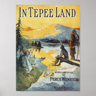 Affiches Dans la couverture Vintage du livre de musique Tep
