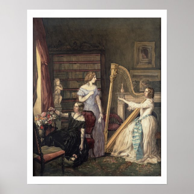 Affiches Dans le salon de dessin (avec papier) (Devant)