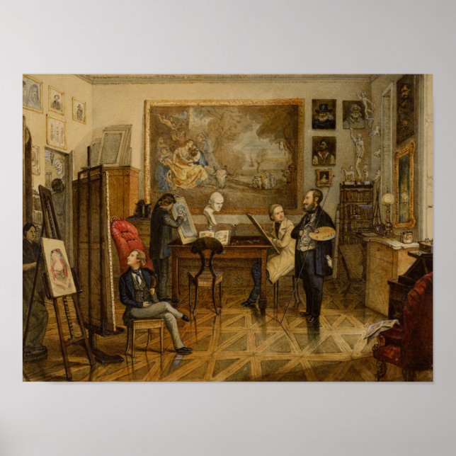 Affiches Dans le Studio de Miklos Barabas (Devant)