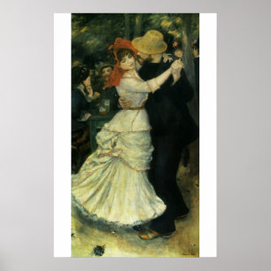 Affiches Danse à Bougival par Pierre Renoir, Art Vintage