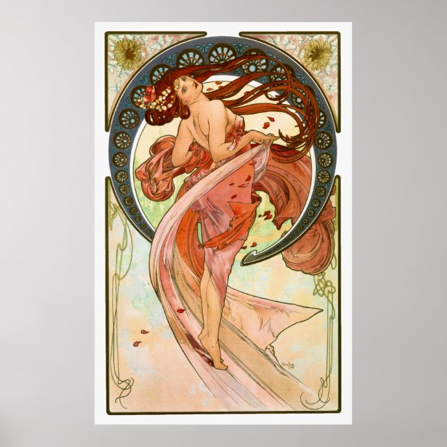 Affiches Danse - Art Nouveau Vintage par Alphonse Mucha (Devant)