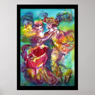Affiches DANSE CARNIVALE Vénétie Masquerade Ball