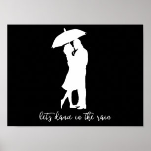 Affiches Danse dans l'affiche de pluie