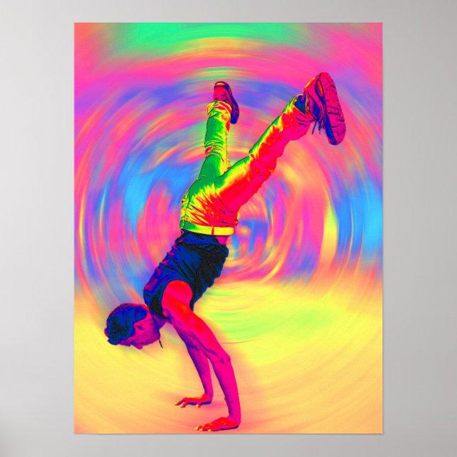 Affiches Danse de rue, Arc-en-ciel, Radial (Devant)