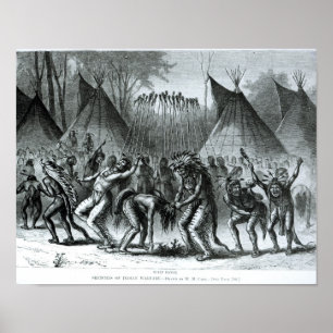 Affiches Danse de Scalp de 'Sketches of Indian Warfare'
