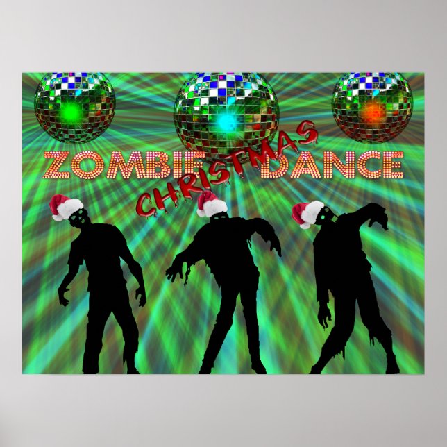 Affiches Danse de Zombie Christmas (Devant)