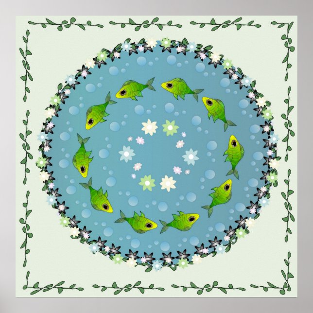 Affiches Danse d'eau de poisson (Devant)