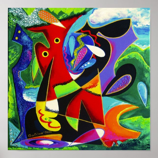 Affiches Danse Taino, Art Porto Rico (Devant)