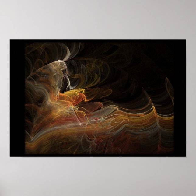 Affiches Danseur flamenco en fractale (Devant)