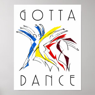 Affiches Danseurs abstraits dansant - Œuvre d'art pour amat