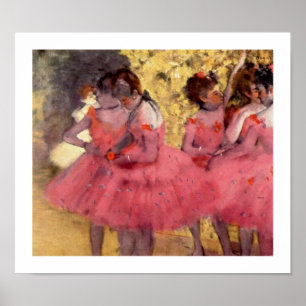 Affiches Danseurs de ballet en rose par Edgar Degas
