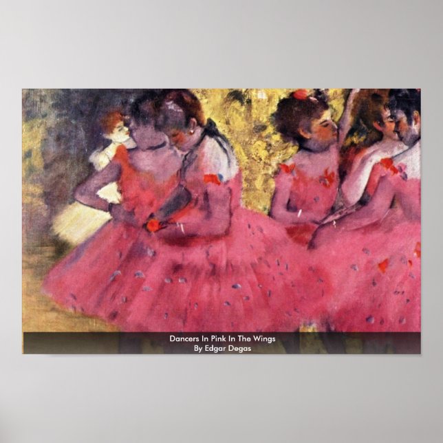 Affiches Danseurs En Rose Dans Les Ailes Par Edgar Degas (Devant)