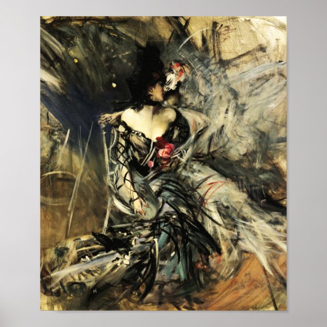 Affiches Danseuse espagnole à l'affiche Rouge (Devant)