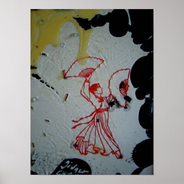 Affiches "Danseuse éventail 2" (Devant)
