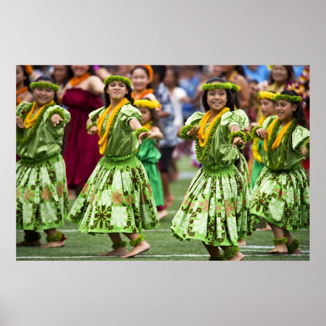 Affiches Danseuses de hula hawaïennes (Devant)