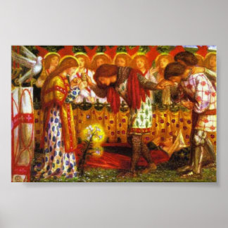Affiches Dante Gabriel Rossetti peint Sir Galahad