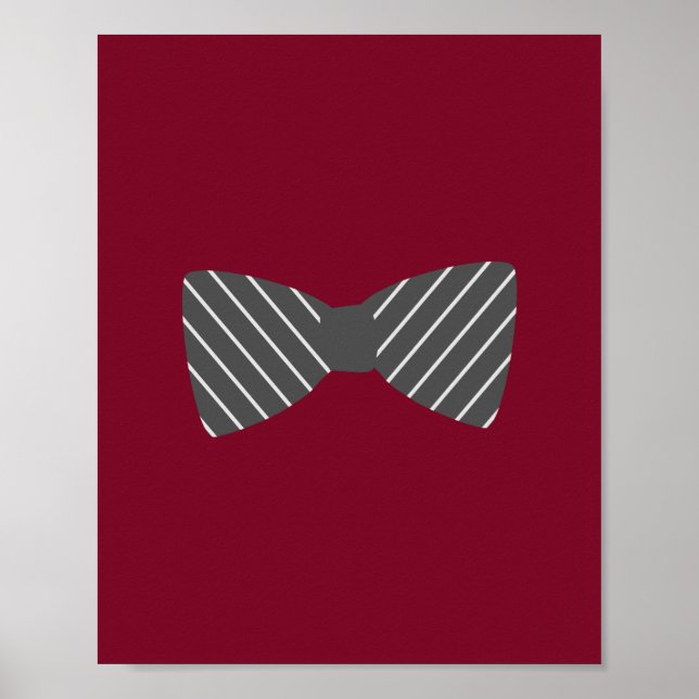 Affiches Darling Dapper Bowtie Nursery Wall Art (Devant)