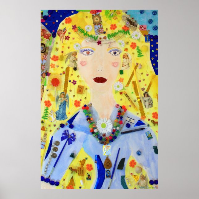 Affiches d'art Ange en Bleu - Cadeaux d'artwork su (Devant)