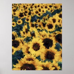 Affiches d'art de la peinture de tournesol