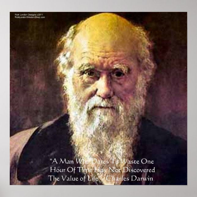 Affiches Darwin "Value Of Life" Citation de la sagesse (Devant)