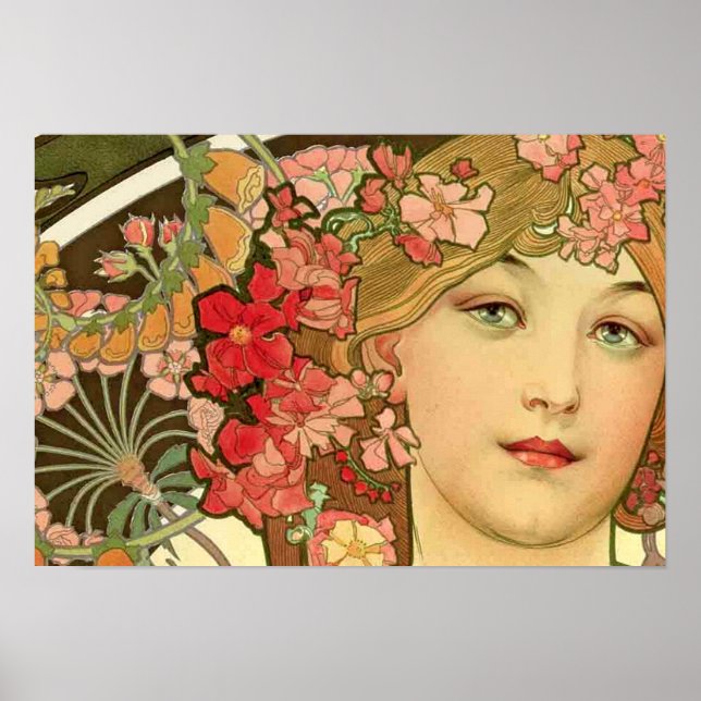 Affiches Daydream par Alphonse Mucha (Devant)
