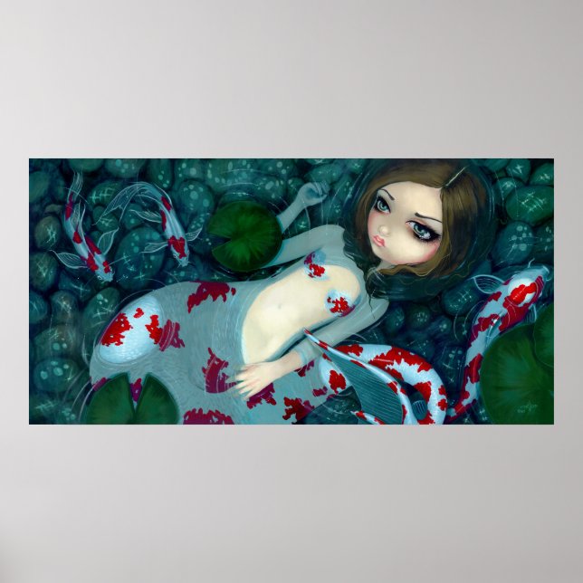 Affiches Daydreaming Koi Mermaid imaginaire Art (Devant)