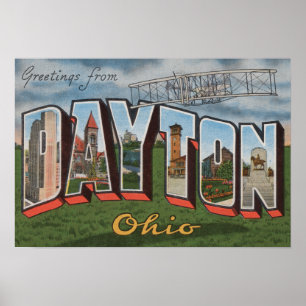 Affiches Dayton, Ohio (Wright Brothers Plane)
