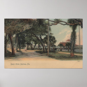 Affiches Daytona, la Floride - vue de rue de plage