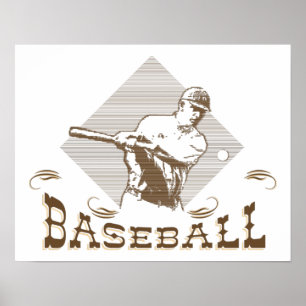 Affiches de baseball vintages, de style rétro
