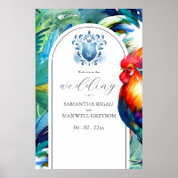 Affiches de bienvenue Mariage de l'aquarelle