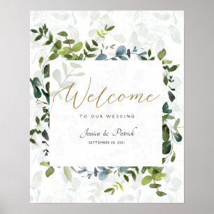 Affiches de bienvenue Mariages Eucalyptus