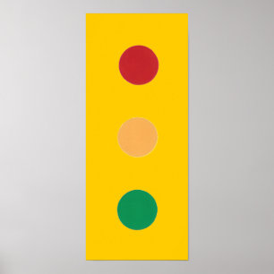 Affiches de cercles de couleurs de feu tricolore