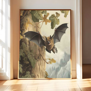 Affiches de chauve-souris, Art mural d'animaux abs