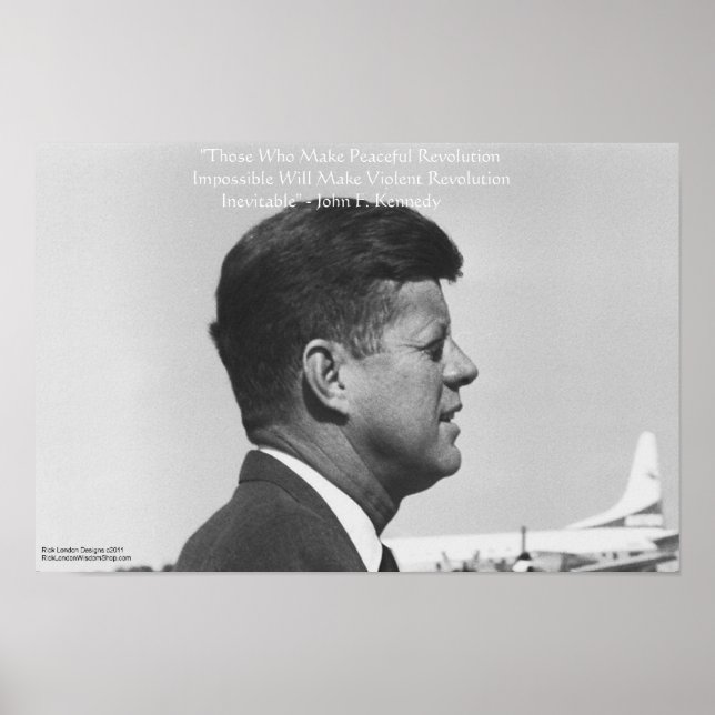 Affiches de citations de JFK "Révolution Pacifique (Devant)