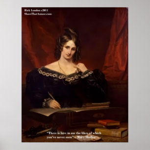Affiches de citations de Mary Shelly "L'amour jama