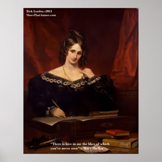 Affiches de citations de Mary Shelly "L'amour jama (Devant)
