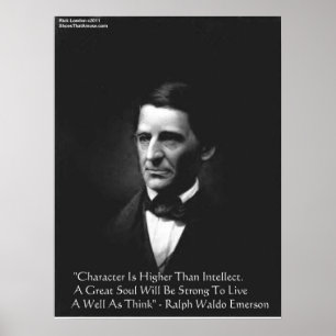 Affiches de citations de RW Emerson Intellect et c