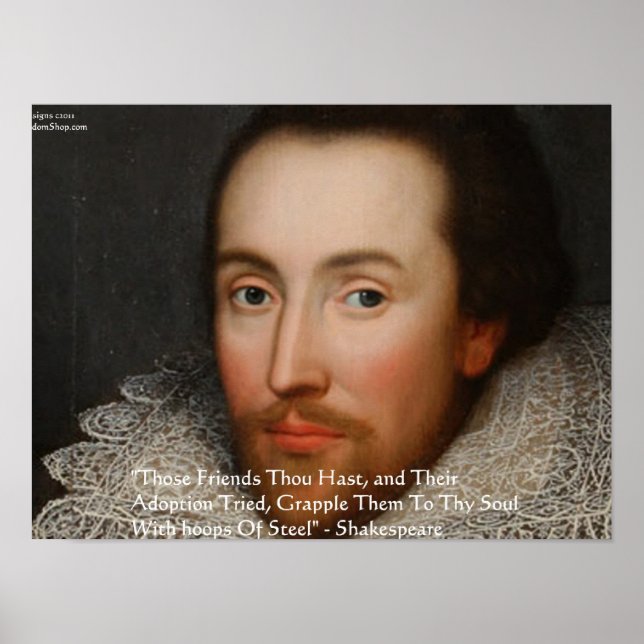 Affiches de citations de sagesse de Shakespeare "A (Devant)