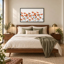Affiches de coquelicots et botanique moderne légèr