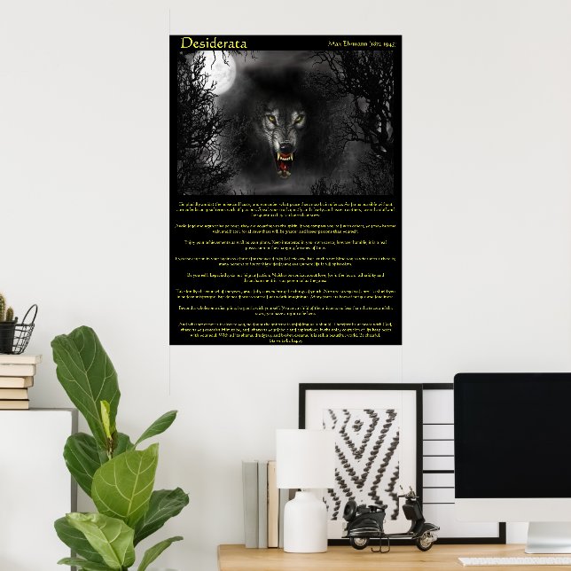 Affiches de Desiderata Werewolf (Bureau à domicile)