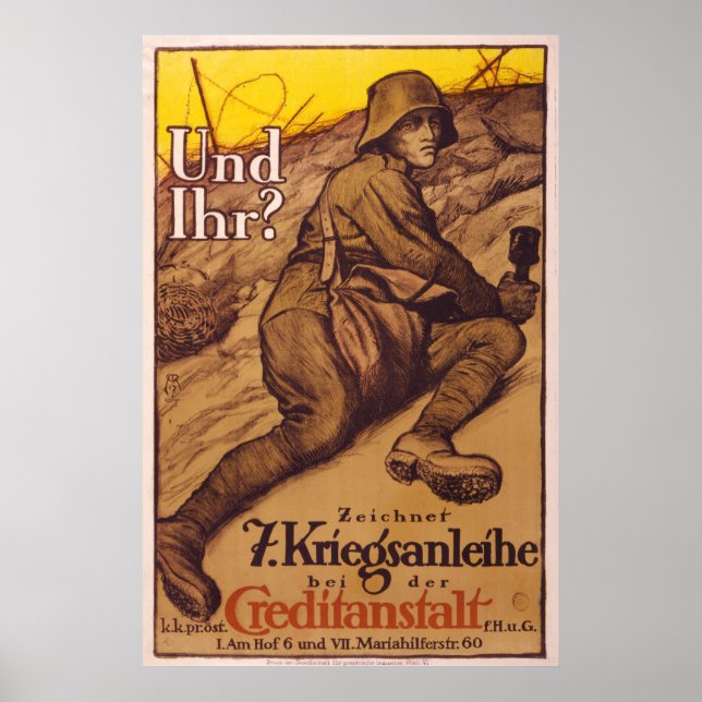 Affiches de guerre vintage en Allemagne (Devant)