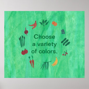 Affiches de légumes fruits Choisissez une variété