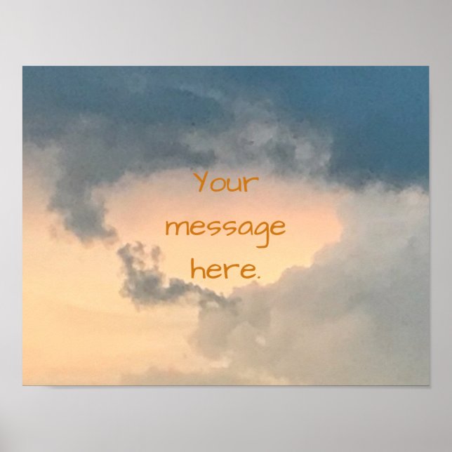 Affiches de message central ouverture ciel lumineu (Devant)