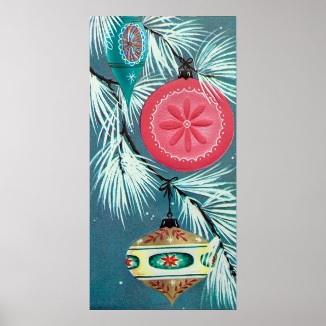 Affiches de Noël vintage rétro (Devant)